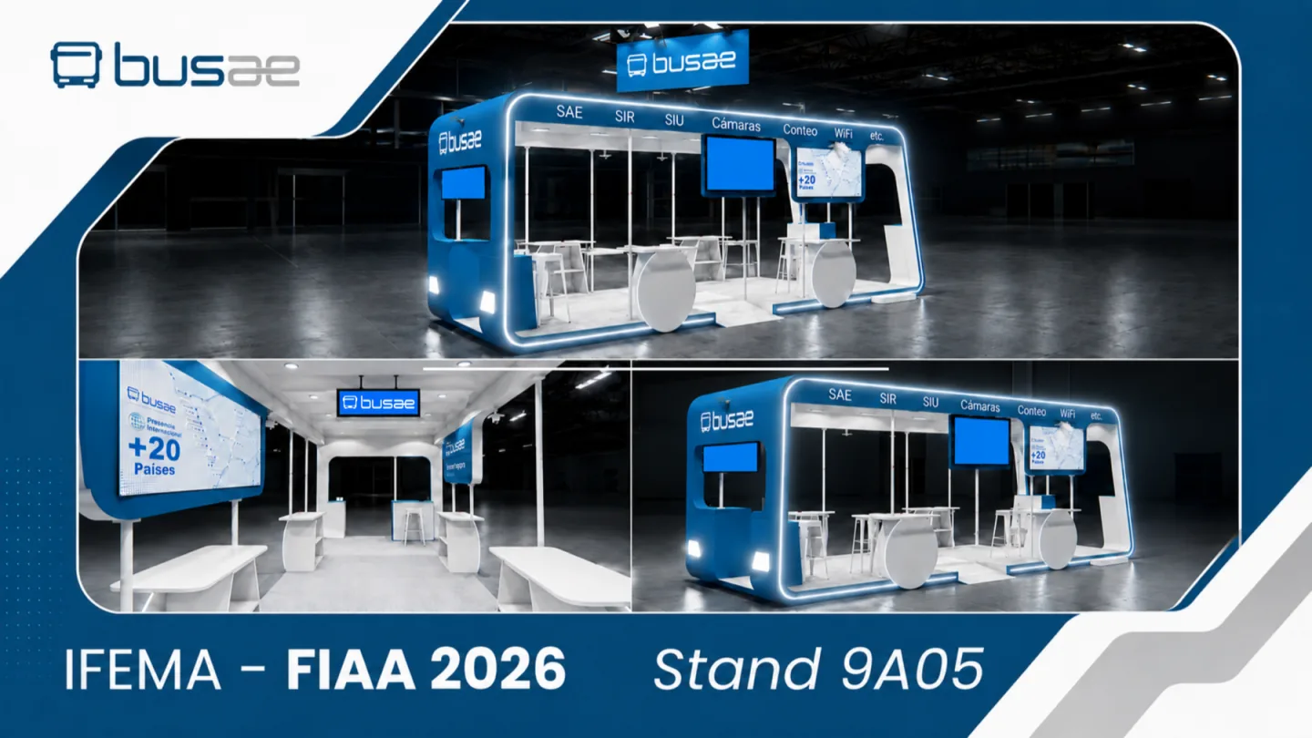 Stand de Busae en FIAA 2026 en IFEMA Madrid, pabellón 9 stand 9A05